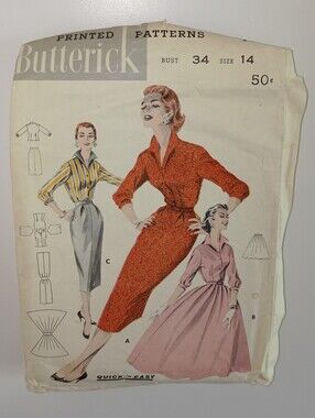 Butterick #7953 Quick 'N Easy Bust 34 Size 14 Easy Blouse & Skirt Coordinate